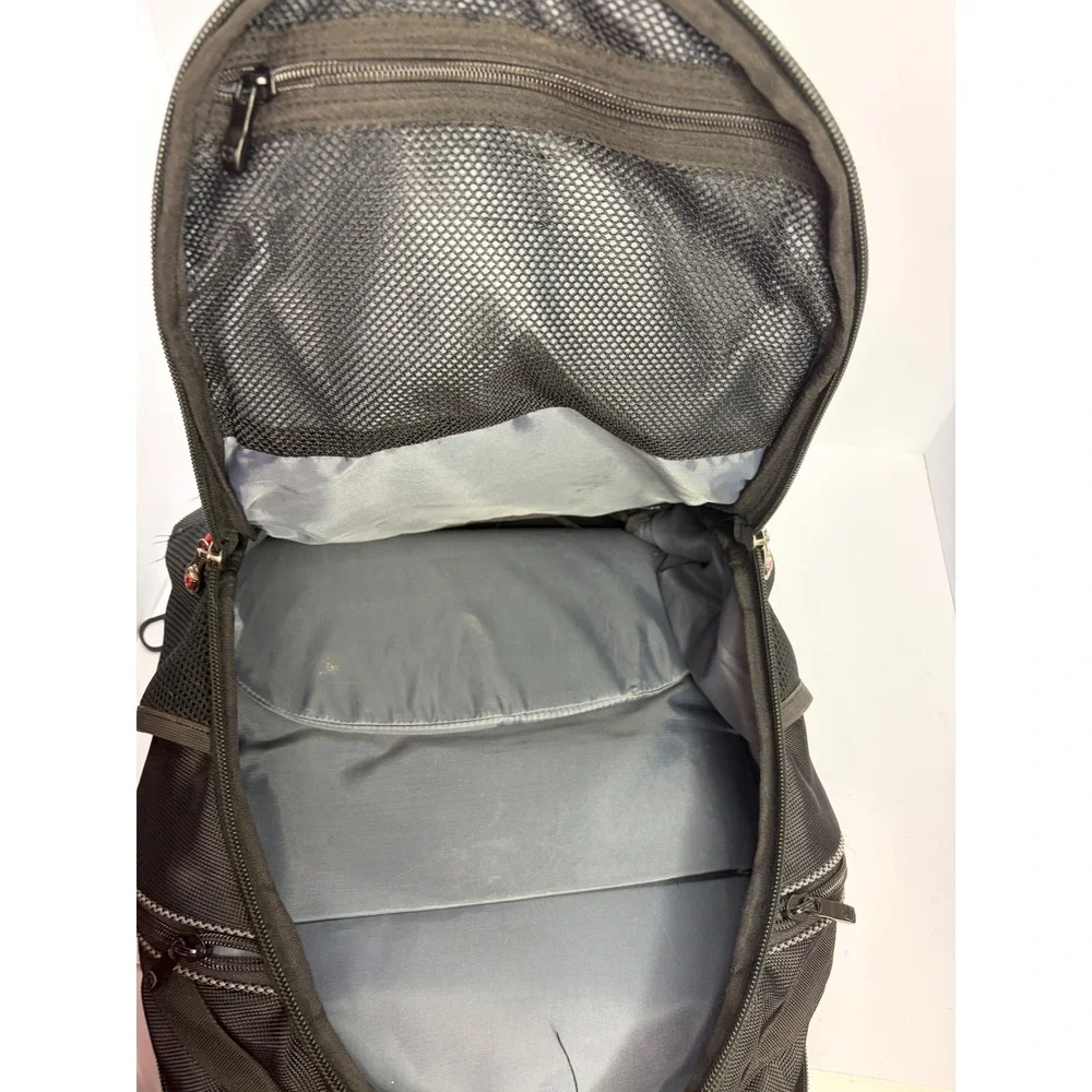SwissGear Laptop Backpack Black Gray Padded Travel School Bag